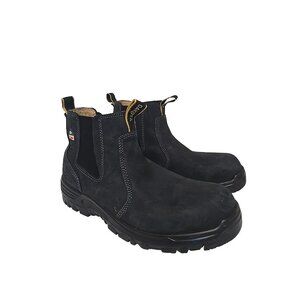 Dakota Men's 6" Pull-On Aluminum Toe Safety Work Boots 6101 Black Size 12M